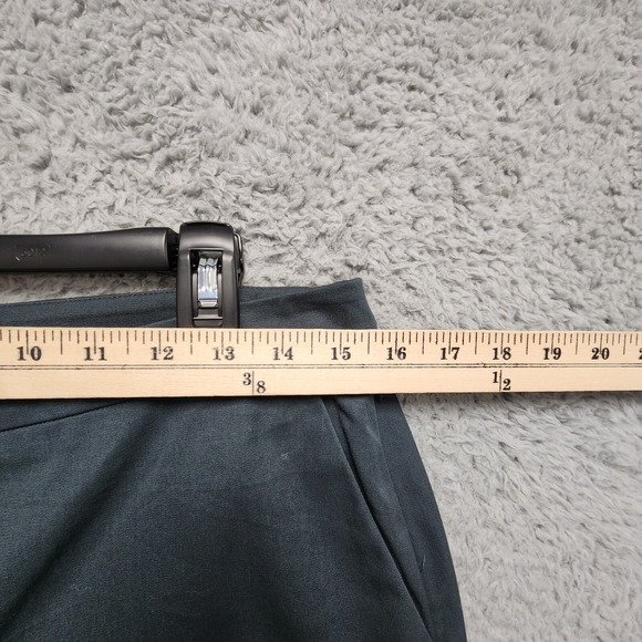 Eileen Fisher Organic Cotton Stretch Twill‎ Pant Womens 12 Petite Green Pull On - Picture 11 of 13